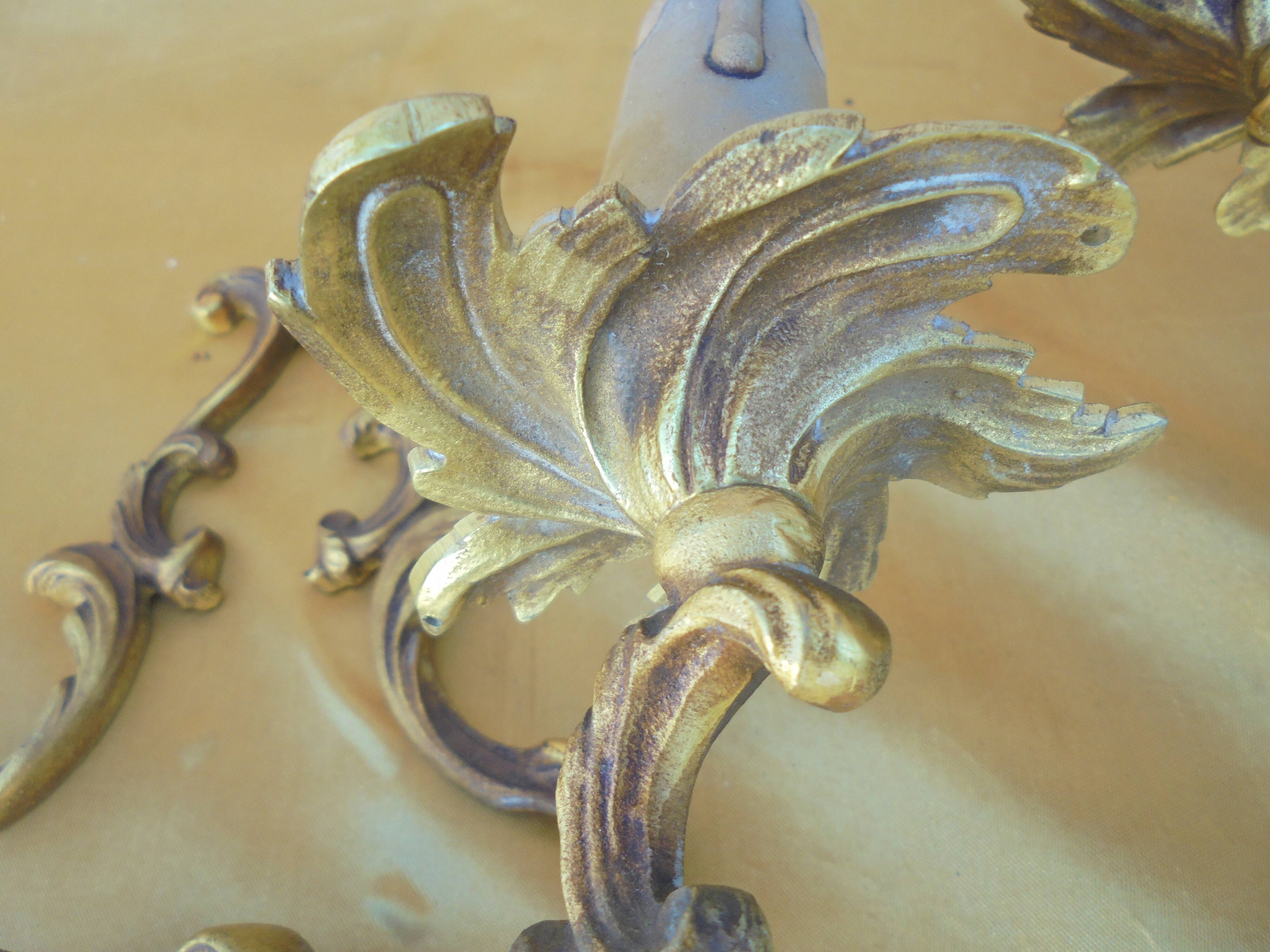 Pair of Louis XV Style Bronze Sconces