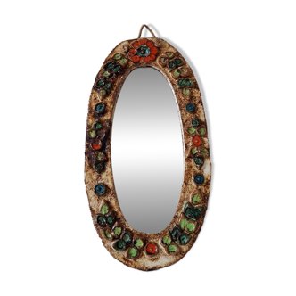 70s ceramic mirror