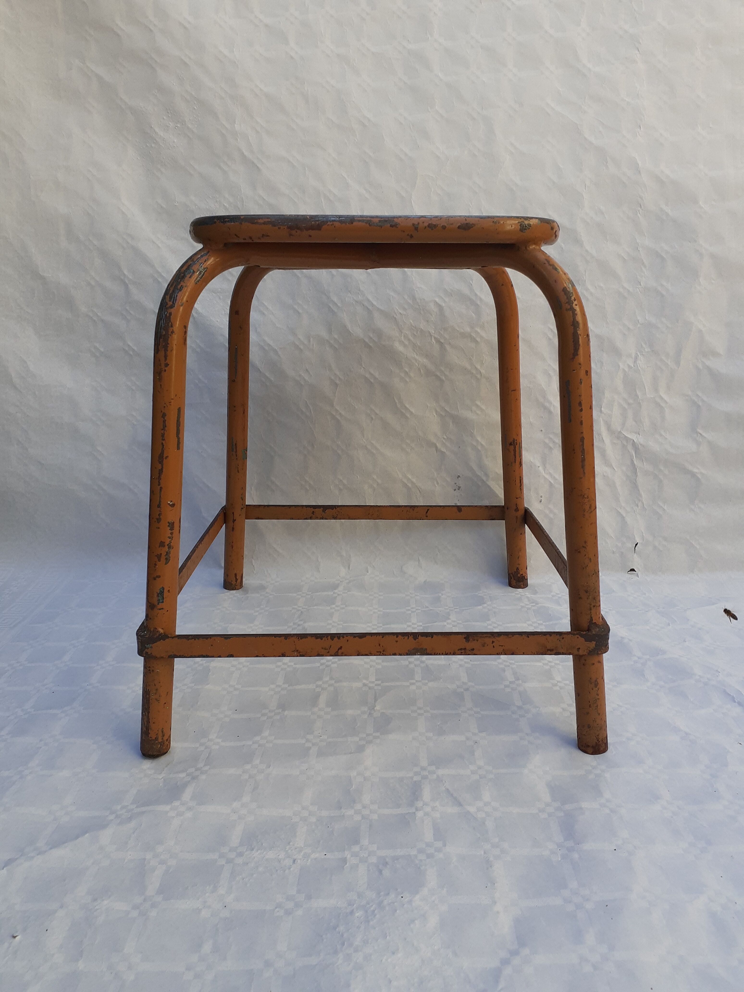 Old metal stool