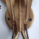 Pair of antique gold wall sconces with wheat ear motif