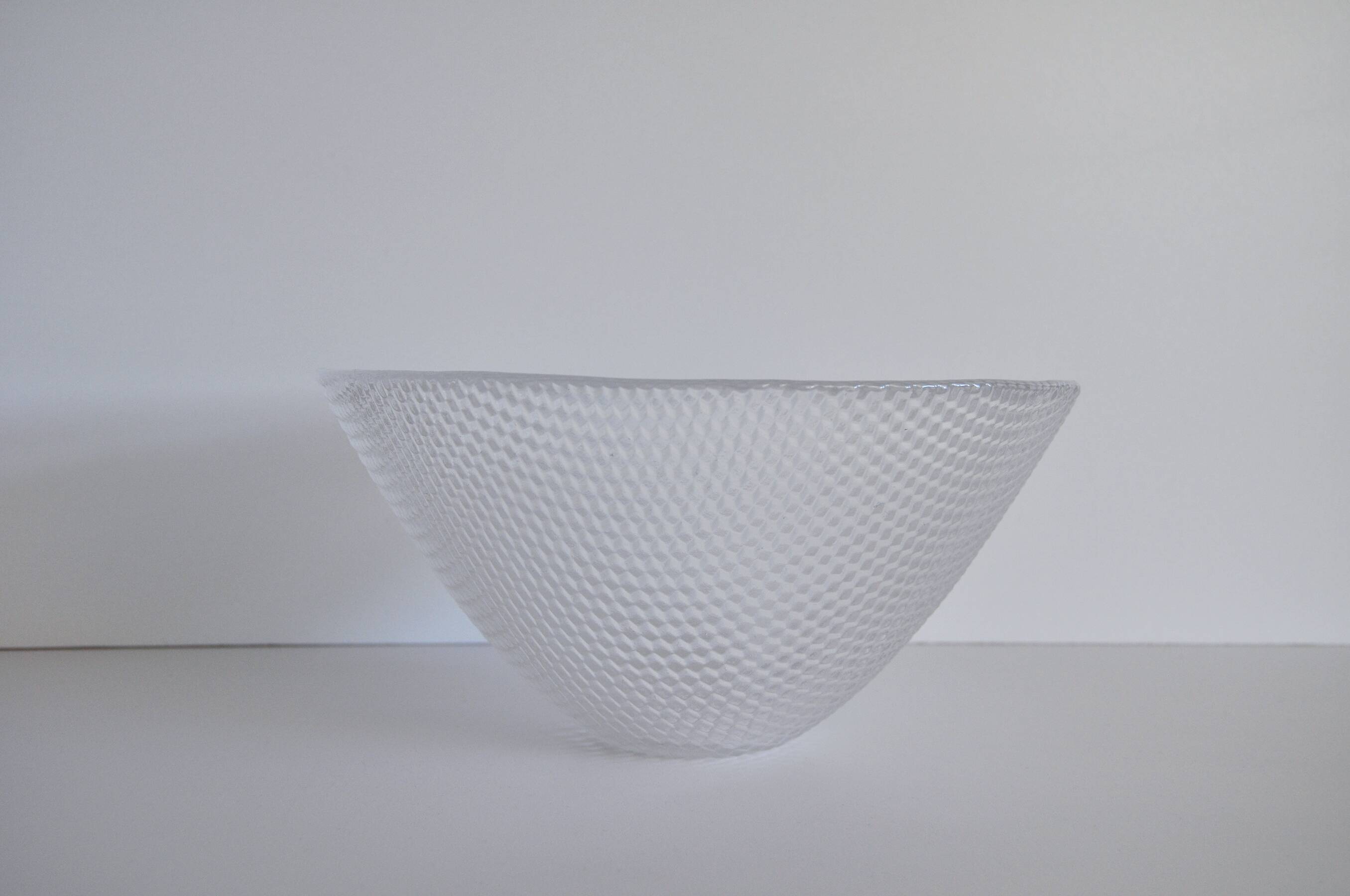 Glass bowl Trigona for Holmegaard, Denmark 1980s