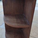 Art Deco low cabinet with two doors and shelf in walnut veneer