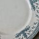 6 large ironstone plates, Badonviller France, D 24 cm