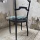 Chaise Napoléon 3 velours bleu
