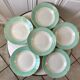 Lot de 6 assiettes creuses Longchamp couleur Céladon années 50