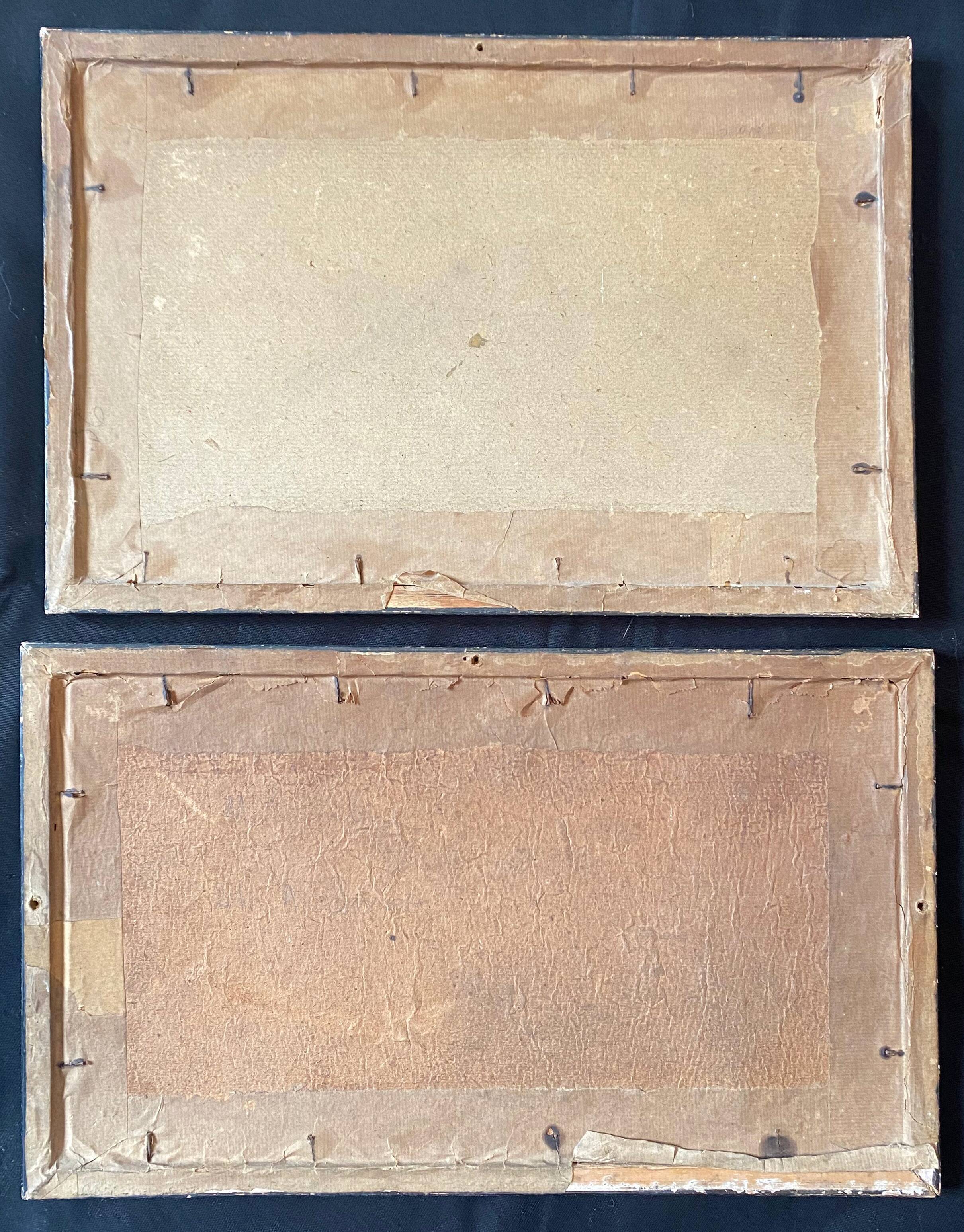 Watercolors XIX° "Landscapes of the countryside" signed A. Blin