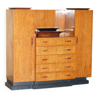 Art Deco Double Wardrobe Chest of Drawers 1920