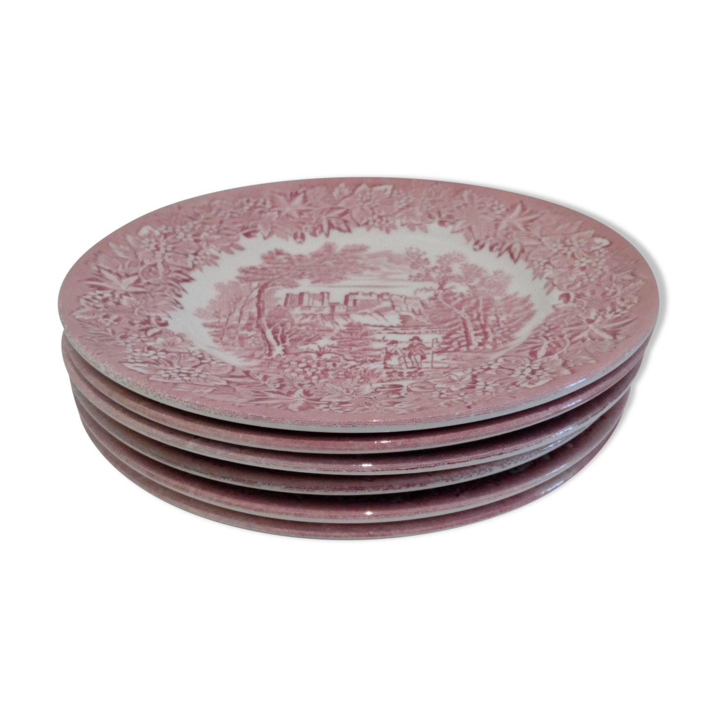 English dessert plates