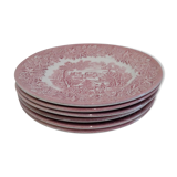 English dessert plates