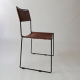 Stacking Chairs by Giandomenico Belotti for Alias, 1980s in leather