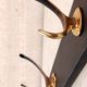 Wall-mounted coat rack in brass, 1950s-60s