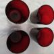 Set of 4 red-coloured wine glasses