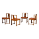 Steen Eiler Rasmussen Rosewood with leather dining chairs Model 700