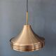 Suspension en verre et aluminium brossé de style mid-century