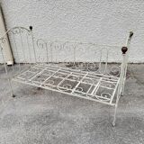 Small 2-tier metal and wooden stand 1960