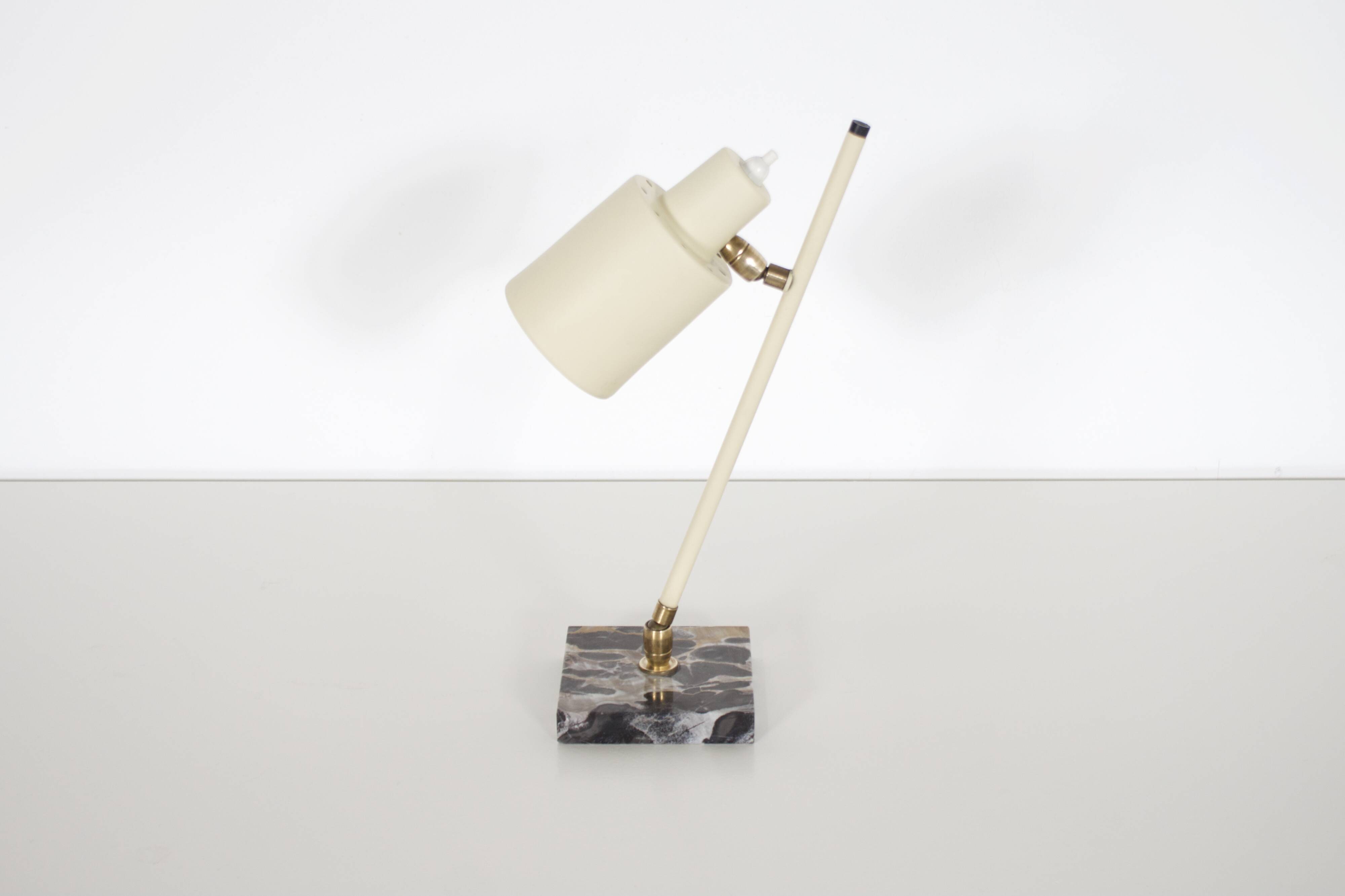 Table Lamp by Stilux Milano in Metal and Marble, Italy, 1950s
