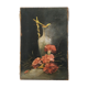 Old pitcher painting with carnations