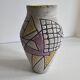 Glazed ceramic vase "fat lava" with abstract decoration Signed Marius Bessone