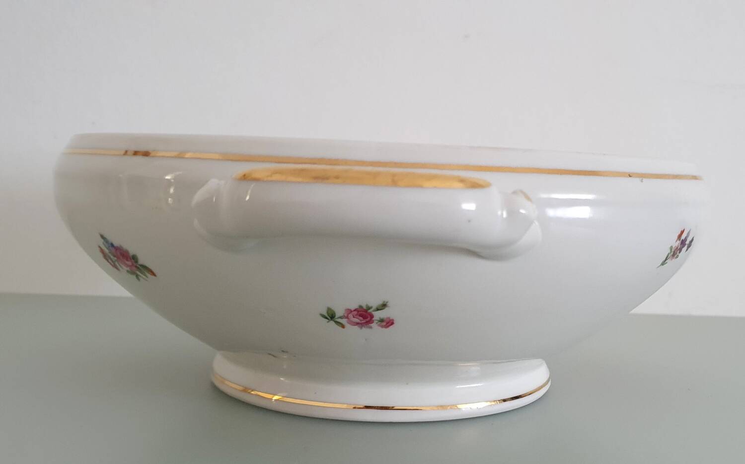 Limoges enamelled porcelain soup tureen