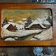 Alpine Table in carved and painted wood 23/32 cm