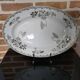 Large oval dish St Amand model "modern style" green Terre de Fer