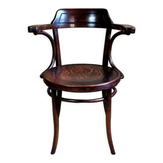 Curved wood bistro office chair J&J KOHN