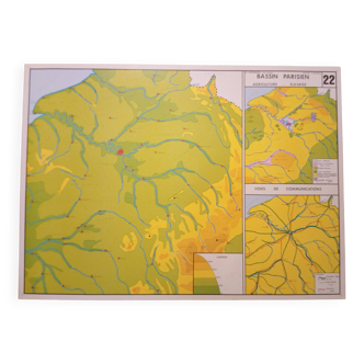 School map: western france armorican massif n°21 / paris basin n°22