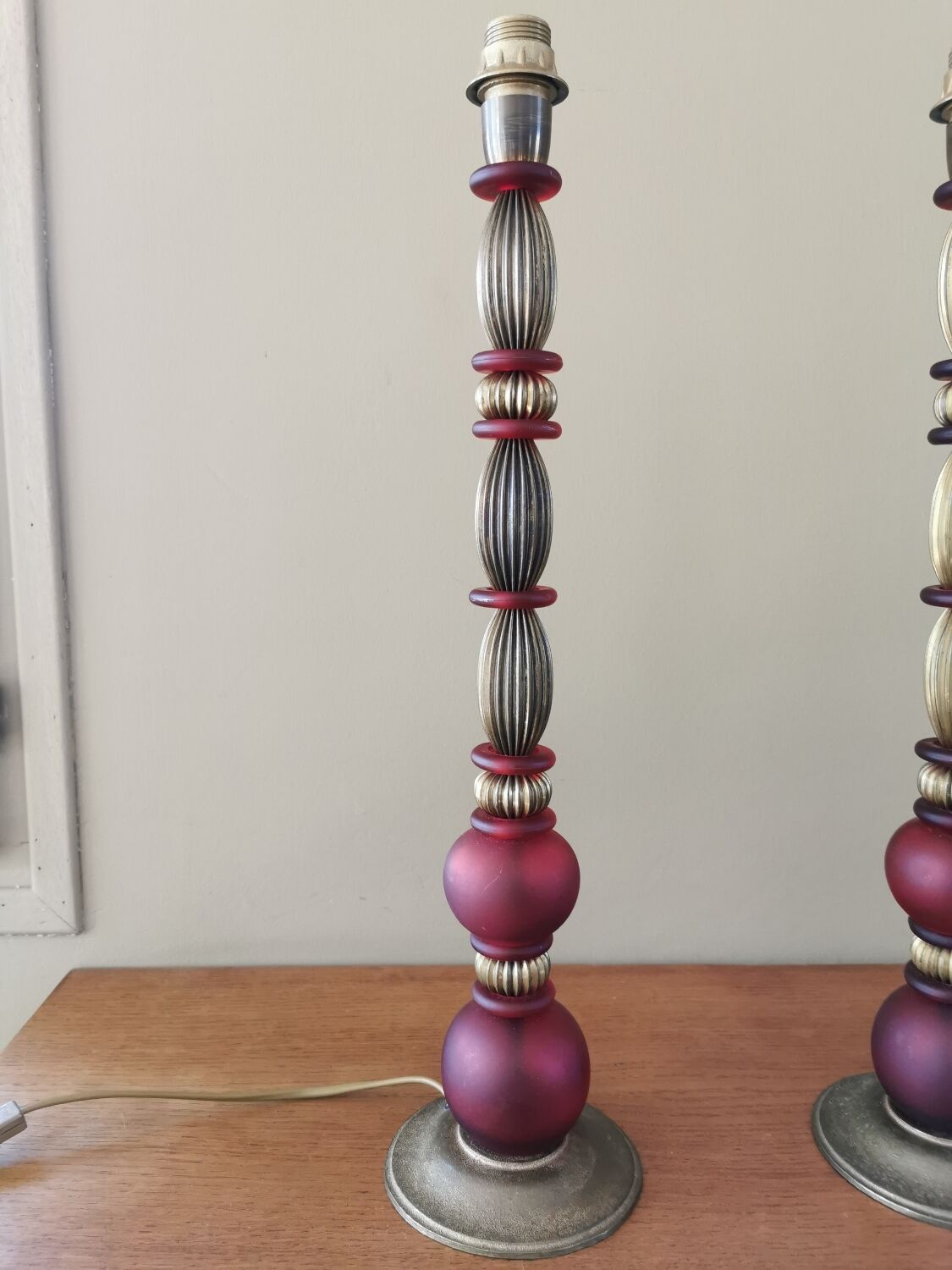 Pair of vintage lamp bases by Julie Prisca