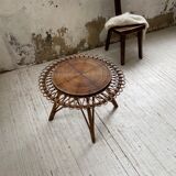 Table basse rotin « soleil »