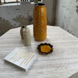 Yellow and black leaf dish