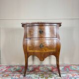 Louis XV Period 18th Century Curved Marquetry Chest of Drawers