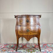 Louis XV Period 18th Century Curved Marquetry Chest of Drawers