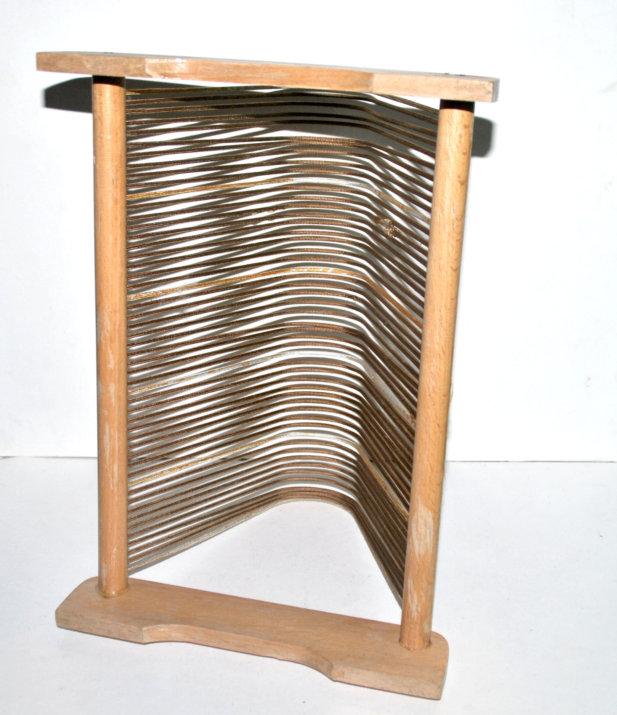 Porte-vinyles Range-disques en bois clair vintage 1950/60 Jukebox Tournedisque