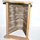Porte-vinyles Range-disques en bois clair vintage 1950/60 Jukebox Tournedisque