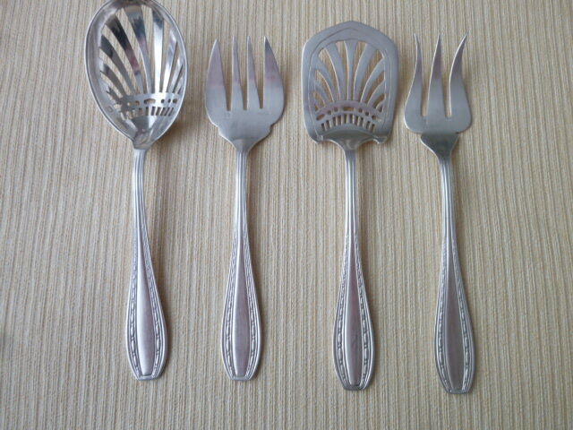 Candy service, silver metal mignardises Ercuis