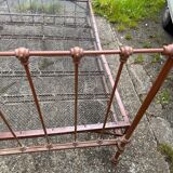 Metal bed with box spring