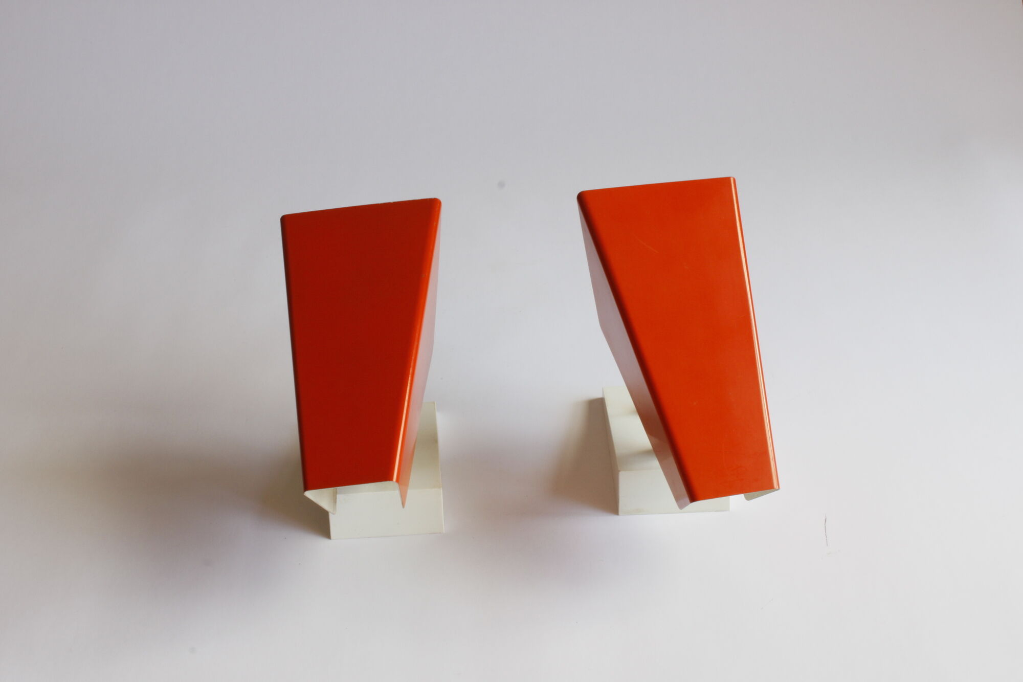 Orange wall sconces by J. J. M. Hoogervorst for Anvia, 1960s