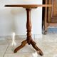 19th century pedestal table, Louis Philippe period in walnut, diam: 64.5cm
