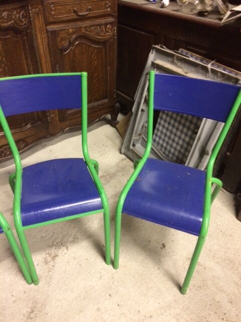 Lot de 4 chaises d'école