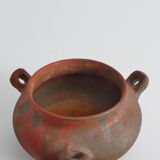 Studio Pottery Three-Handled Earthenware Ceramic Vessel