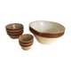 4l sandstone bowl and Gien bowls