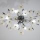 Large Size Gold and Transparent Murano Glass Wall light or Ceiling Light Fl