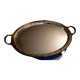 Oval silver metal tray