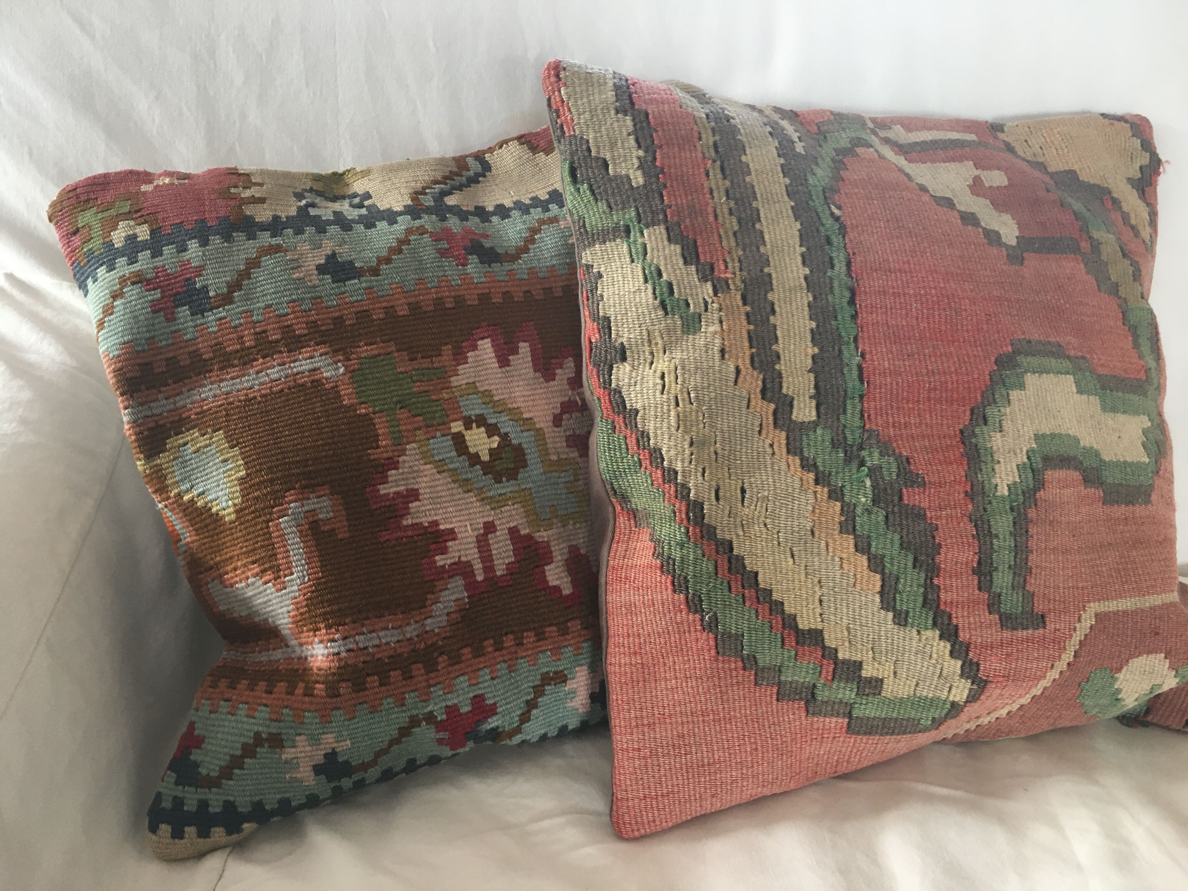 Lot of two Kilim cushion covers, 40-40cm