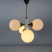 Lustre Kaiser Pop Art 4 boules opaline, 1960s