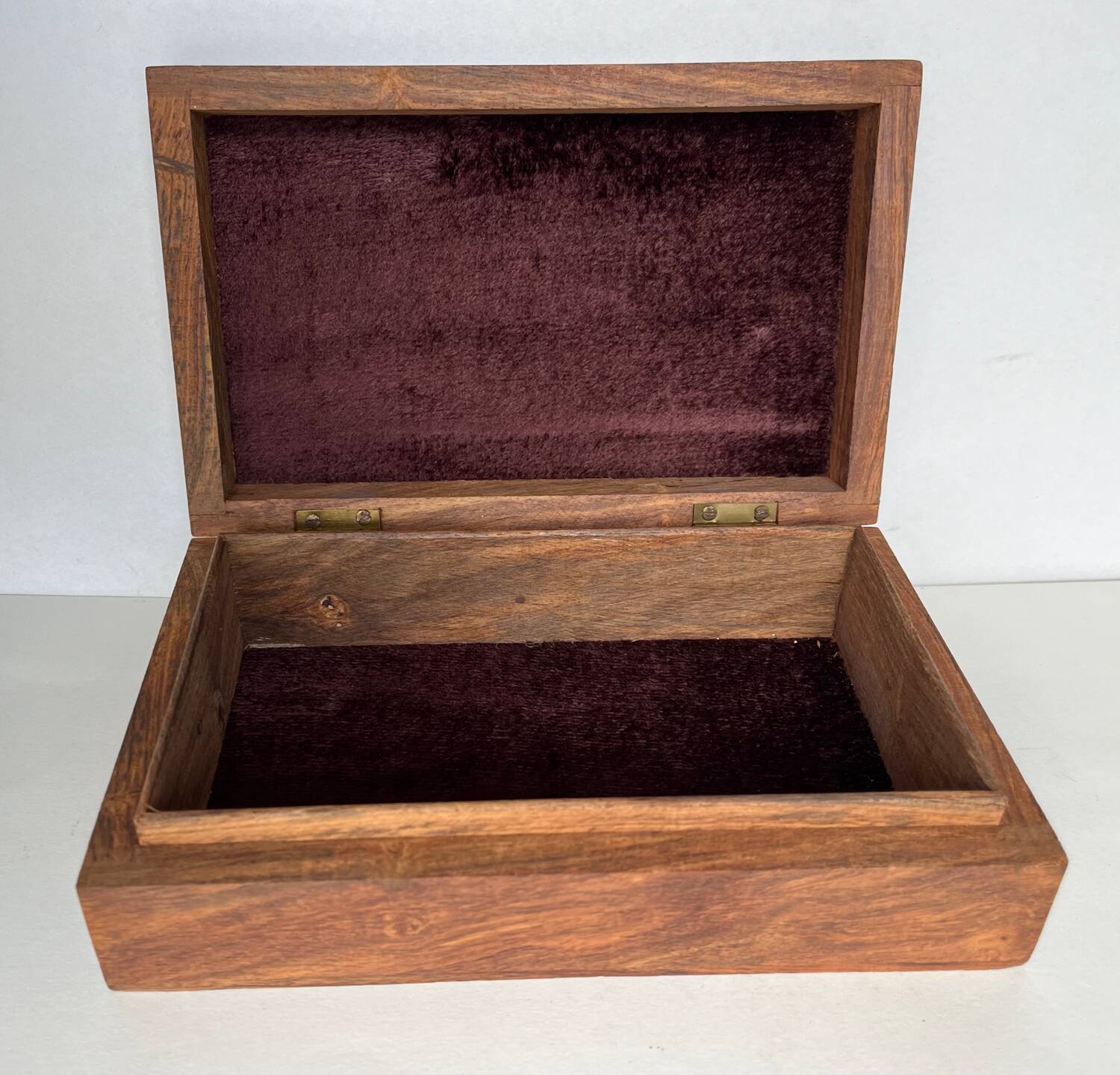 Carved wooden jewelry box