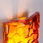 Vitrika Nybro amber coloured wall lamps