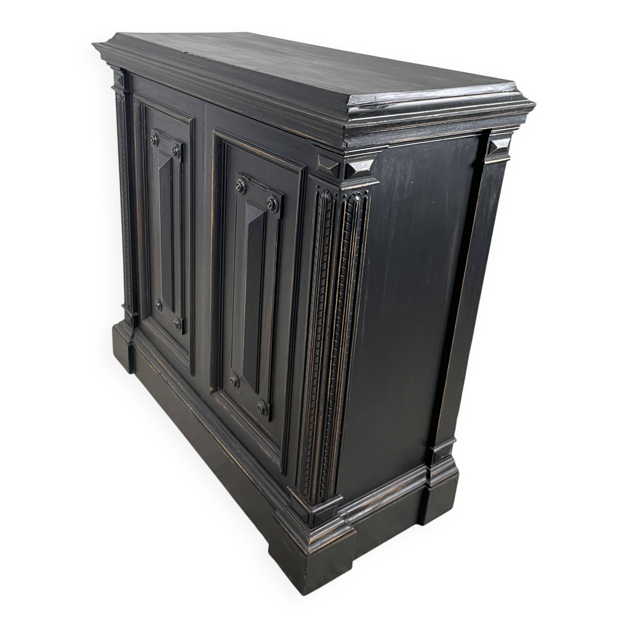 19th-century solid wood trade counter