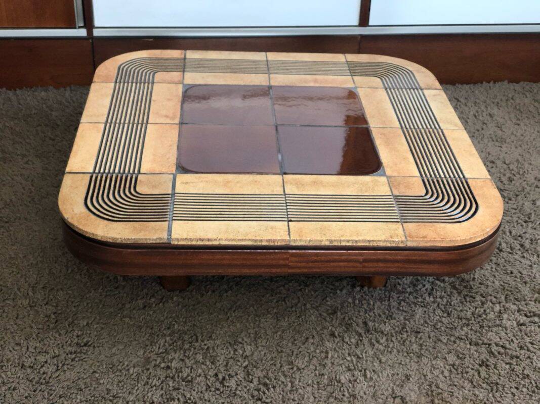 Roger Capron Mambo model ceramic coffee table 1970