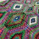 Vintage Turkish Kilim 340x183 cm wool kelim rug Large Purple, Green, Black, Blue